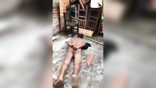 Handcuffed Thief In Mexico Beaten On Bare Buttocks By Gang 