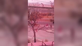 Bow: First Suicide By Falling From Pedestrian Bridge 