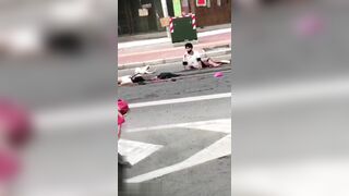 Seriously Injured Man Tries To Reach Dead Partner 