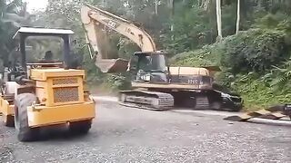 Impatient Driver With Excavator 