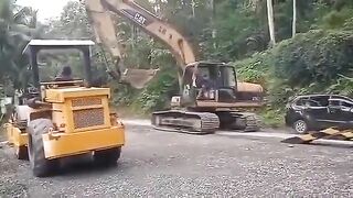 Impatient Driver With Excavator 