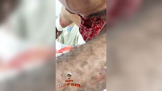 Man Gets Fucked After Having His Face Cut Off 