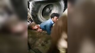 Man Stuck Under Truck Tire But Still Alive 