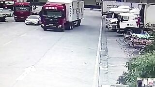 Man Crushed To Death By Two Trucks 