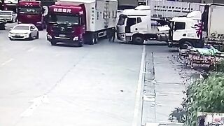 Man Crushed To Death By Two Trucks 