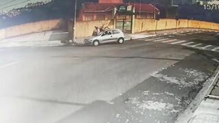 Man And Girl Head-on Car Crash 