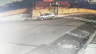 Man And Girl Head-on Car Crash 