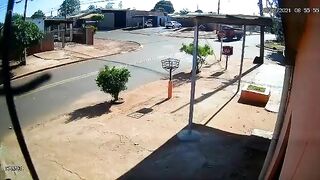 Motorcyclist Hit By Truck And Run Over 
