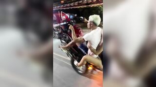 Ouch! If She Couldn't Do The Splits, She Certainly Can Now - Video