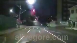 A Drunk Cyclist Runs A Red Light And Crashes Into A Toyota Pickup Truck 