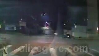 A Drunk Cyclist Runs A Red Light And Crashes Into A Toyota Pickup Truck 