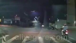 A Drunk Cyclist Runs A Red Light And Crashes Into A Toyota Pickup Truck 