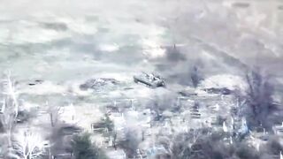 Russian Armored Personnel Carrier Frontline Troops Hit By UA-ATGM TheYN