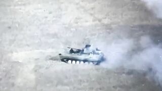 Russian Armored Personnel Carrier Frontline Troops Hit By UA-ATGM TheYN