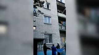 Russian Woman Falls From Third Floor Wearing Wedding Dress