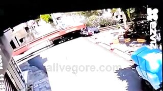 Motorcyclist Hit By Train 