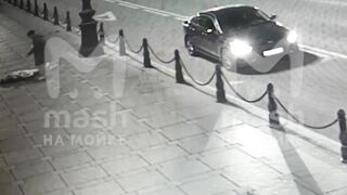 Taxi Driver Knocks Over Woman Who Later Becomes Celebrity