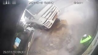 Motorcyclist Killed Under Cargo Wheels 