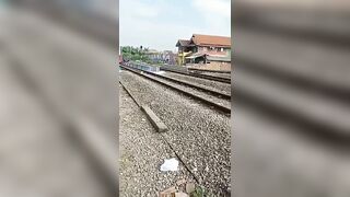 Seconds After Indonesian Woman Was Hit And Killed By Train During Tower Base