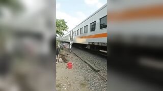 Seconds After Indonesian Woman Was Hit And Killed By Train During Tower Base