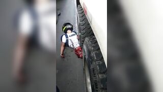 Tragic Accident Cuts Motorcyclist In Half 