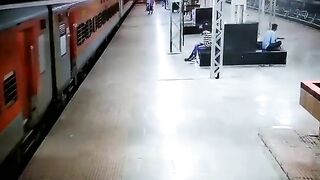 Train Passenger Falls On Tracks 