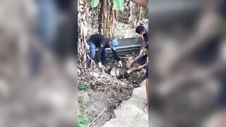 Exhumation Of Buried Body Of Man Killed By Nephew 