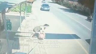 Woman Nearly Hit By Speeding Car 