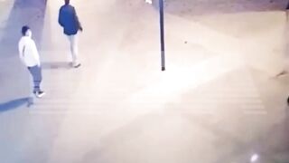 Woman Fights With Man And Gets Run Over By Bus 
