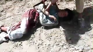 Wounded Enemy Beheaded By Taliban 