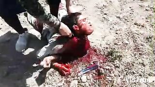 Wounded Enemy Beheaded By Taliban 