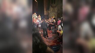 Big Ass Wannabe Rapper Gets Spanked On Stage