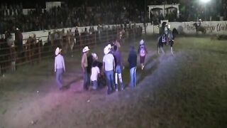 Matador Wearing A Centaur Helmet Is Destroyed By The Bull