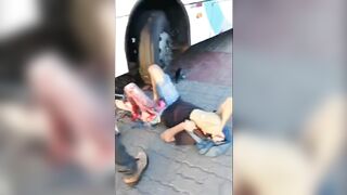 Shit, The Victim's Leg Was Broken.