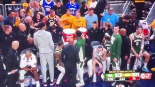 Fallen Milwaukee Bucks Player Throws Ball At Fan's Head