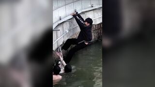Drowning Woman Rescued In Hilarious Way