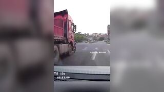 Moped Rider Crosses The Road In Front Of Truck - Predictable Outcome
