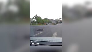 Moped Rider Crosses The Road In Front Of Truck - Predictable Outcome
