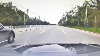 Man On Motorcycle Comes Out Of Nowhere And Pays Price