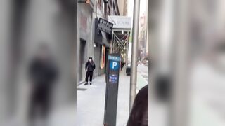 Manhattan In Spotlight As Drivers Drive On Sidewalks