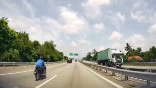 Malaysian Motorcyclist Suffers Serious Accident