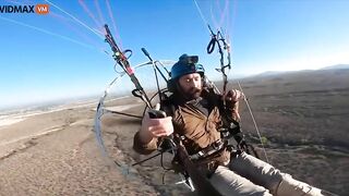 The Motorized Paraglider Flipped Over And Crashed At 80 Km/h