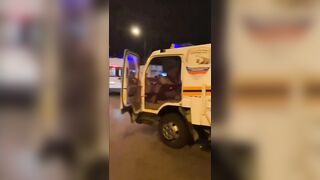 Parking On A Busy Highway Becomes A Disaster