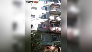 This Balcony Railing Doesn't Look Too Safe, So A Drunk Russian Tested It