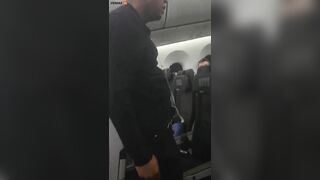 Two Men Punch Each Other On Air Vent During Flight