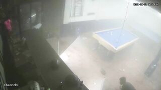 A Robber Throws A Grenade Into A Billiards Club. Venezuela 