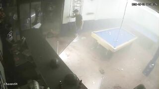 A Robber Throws A Grenade Into A Billiards Club. Venezuela 