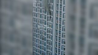 A Man Fell From A 13th Floor While Trying To Avoid Gifts. Russia 