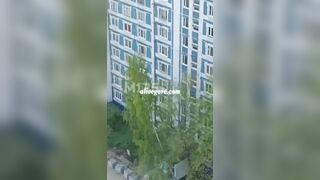 A Man Fell From A 13th Floor While Trying To Avoid Gifts. Russia 