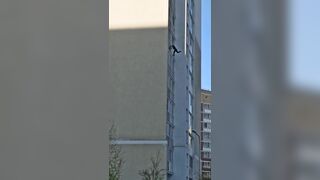 A Man Jumps From The Seventh Floor. Russia 